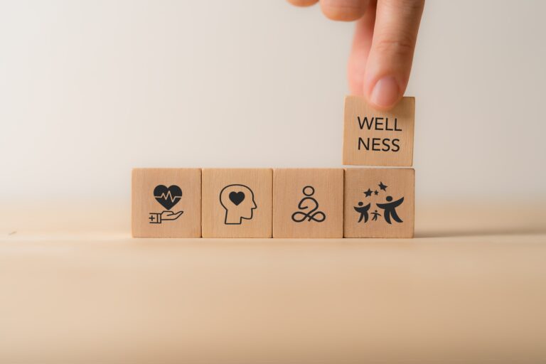 wellness wooden blocks