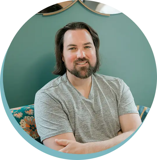 a man sitting on a couch